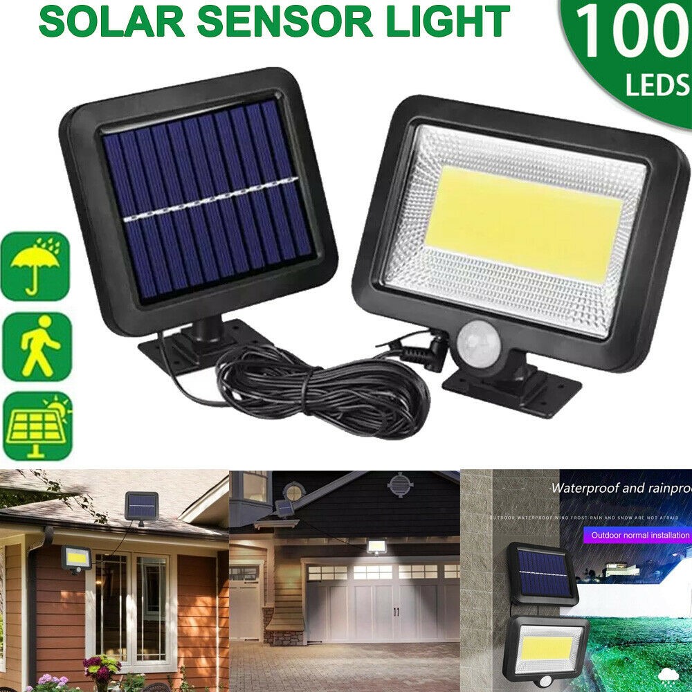 100-LED COB Solar Security Night Light Outdoor Garden Wall Light-6