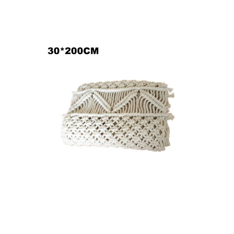 Le Style INS Main Corde Coton Naturel Drapeau De Table Tissé, 30 * 200 * 1.5cm-15