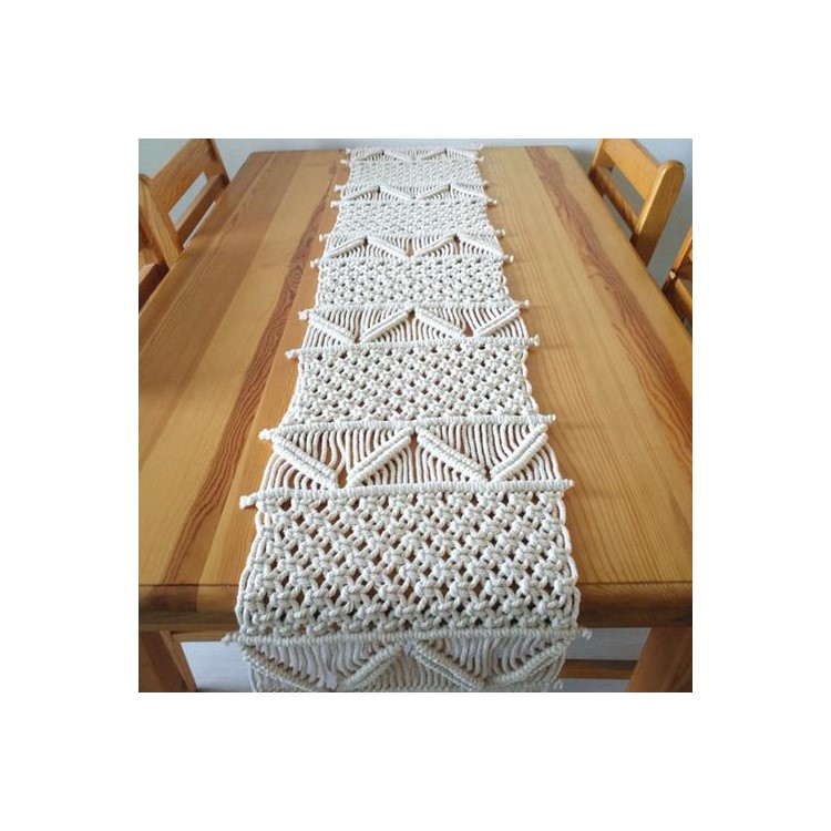 Le Style INS Main Corde Coton Naturel Drapeau De Table Tissé, 30 * 200 * 1.5cm-9