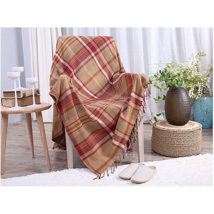 Chenille Jacquard Sofa Towel Slipcover Chair Blanket 220 X 260cm Chenille Jacquard Sofa Towel Slipcover Chair Blanket 220 X 260cm Checker Pattern 2