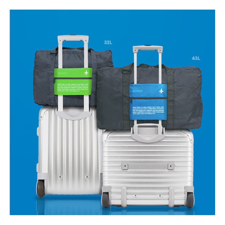 Foldable Travel Luggage Bag 43L Waterproof Storage Bag - Blue-4