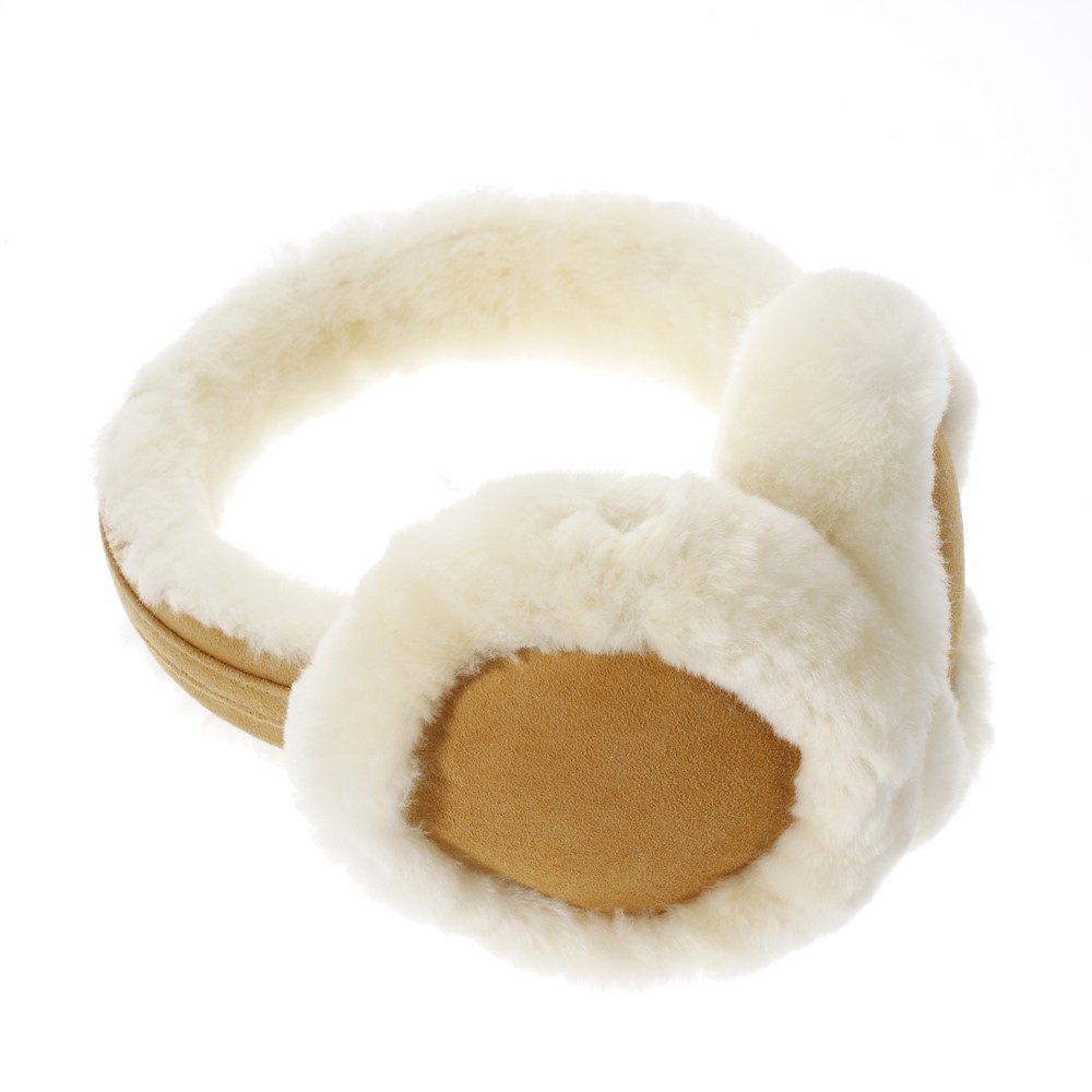 Fluffy Wool Warm Earmuffs Windproof Winter Ear Protector - Khaki-10