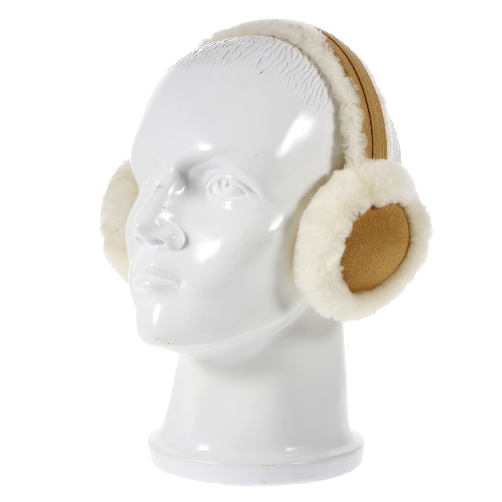 Fluffy Wool Warm Earmuffs Windproof Winter Ear Protector - Khaki-4