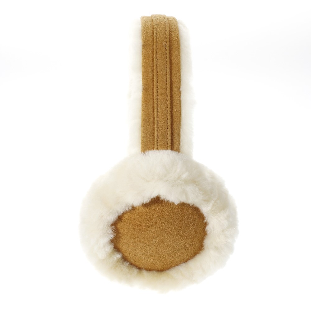 Fluffy Wool Warm Earmuffs Windproof Winter Ear Protector - Khaki-9