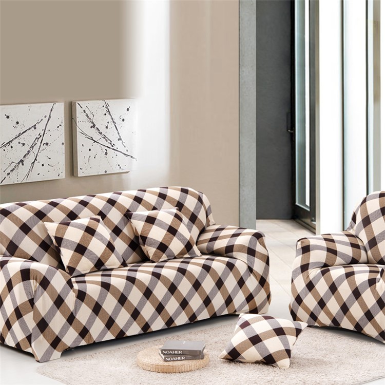 235 300cm 1 Piece 4 Seater Sofa Slipcover Fabric Stretch Protector 235 300cm 1 Piece 4 Seater Sofa Slipcover Fabric Stretch Protector Checker