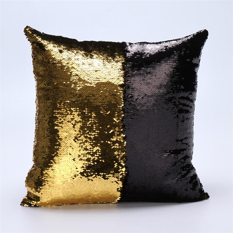 Fashion Double Sequin Bright Color European Style Pillowcase