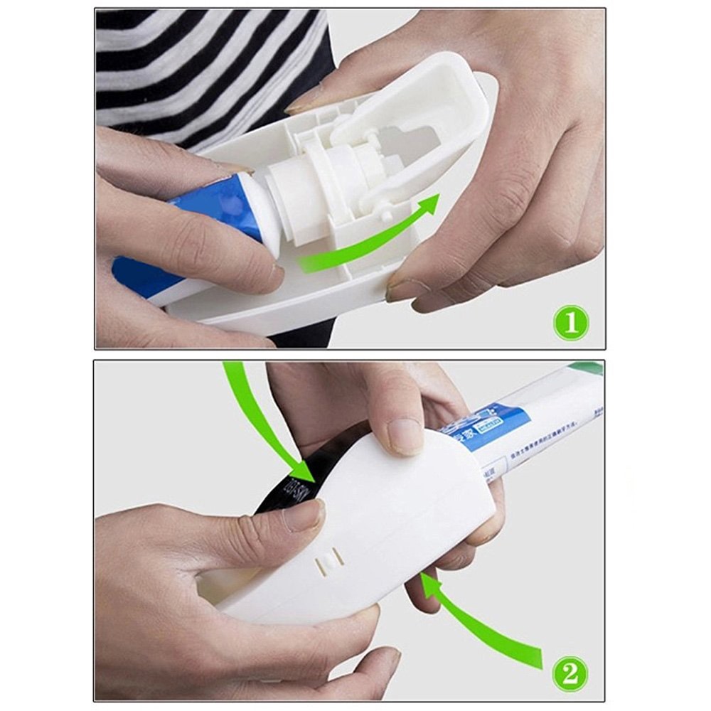 Práctico Titular De Cepillo De Dientes Automático Exprimidor De Pasta De Dientes Con Etiqueta-4