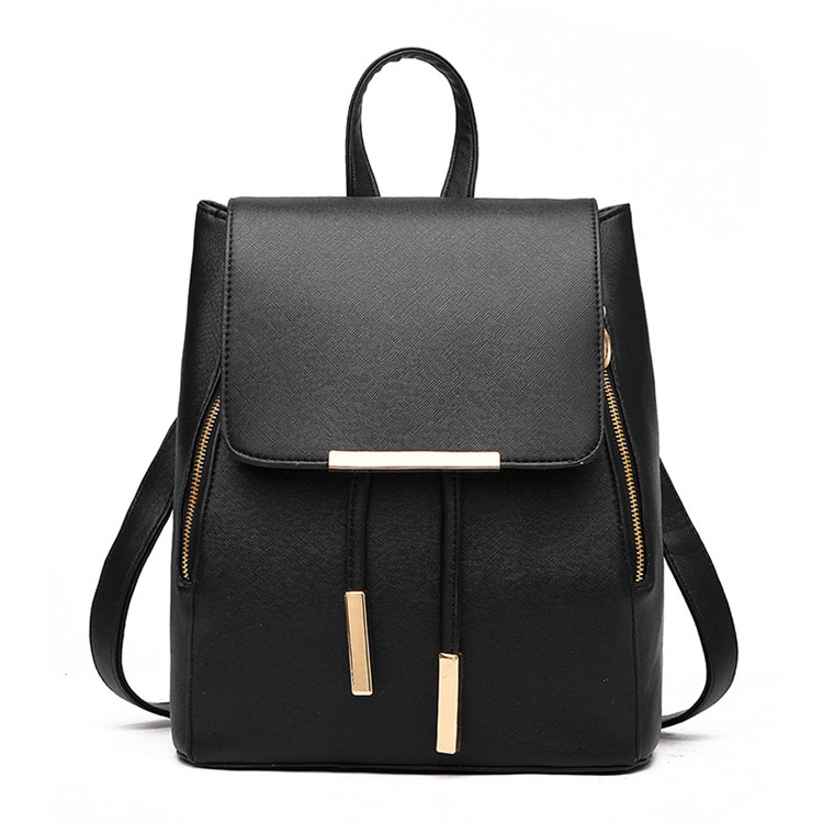 Moda estilo coreano mochila de la Universidad de viento bolso de hombro - Negro-1