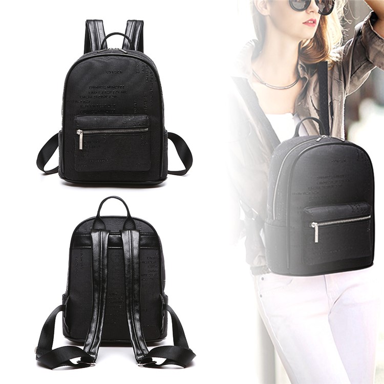 TUGUAN 12-inch Multi-functional Backpack Shoulder Bag (1666) - Black-1