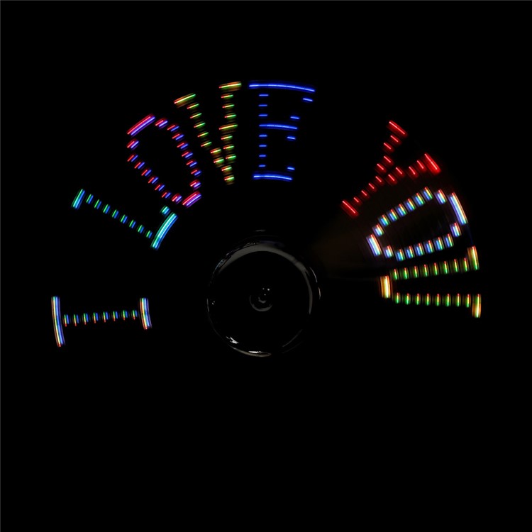 Flexible Gooseneck USB Programmable LED DIY Messages Cooling Fan Christmas Gift UF-211-06RGB-11