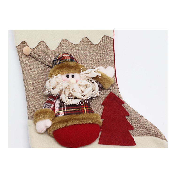 1-piece Christmas Stocking Sock Children Gift Candy Pocket Tree Hanging Decoration - Mr. Santa-1