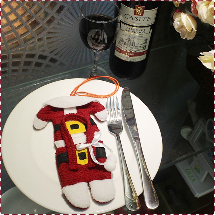 Christmas Kitchen Cutlery Pocket Bag Coat & Trouser Knife Fork Holder-1