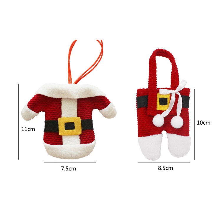 Christmas Kitchen Cutlery Pocket Bag Coat & Trouser Knife Fork Holder-1