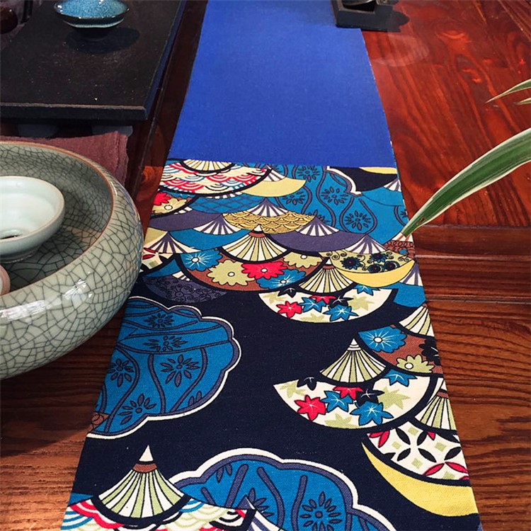200 x 20cm Joint Japanese Art Style Cotton Linen Table Runner Cover Decoration Tablecloth-1
