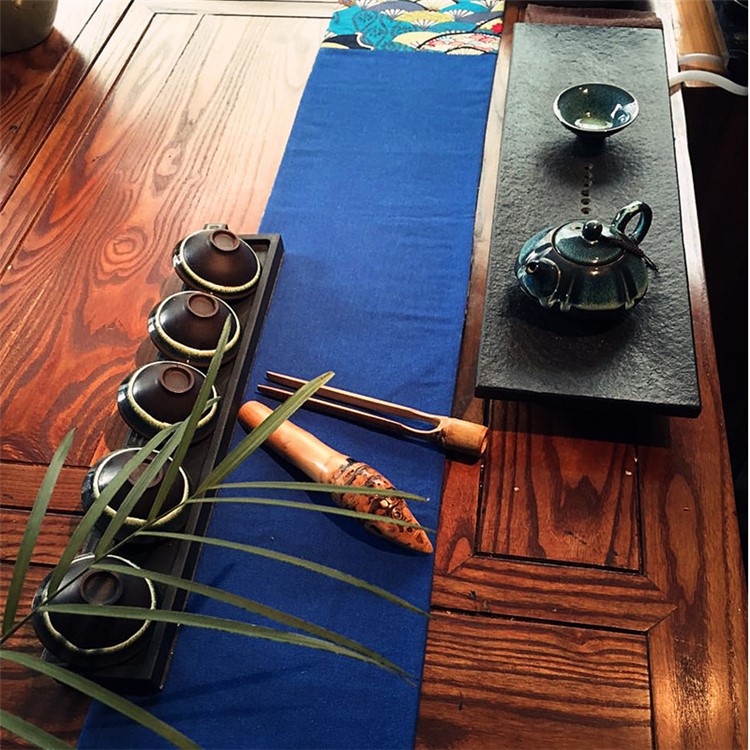 200 x 20cm Joint Japanese Art Style Cotton Linen Table Runner Cover Decoration Tablecloth-1