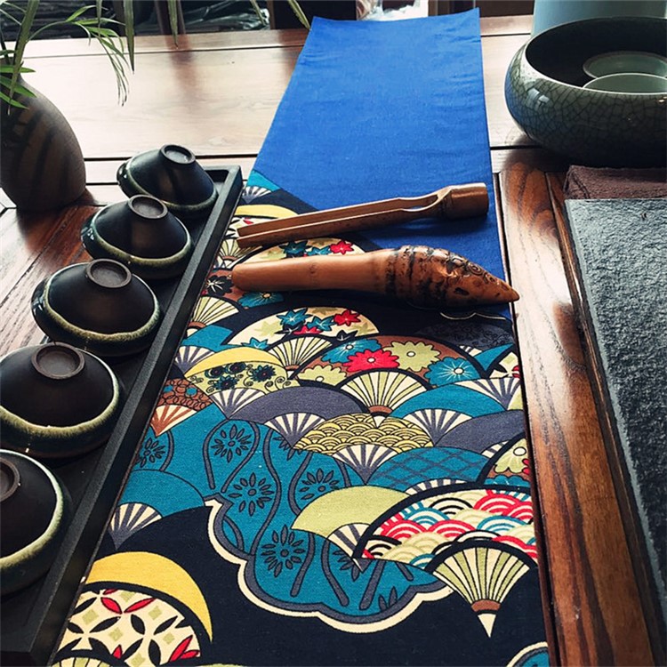 200 x 20cm Joint Japanese Art Style Cotton Linen Table Runner Cover Decoration Tablecloth-1