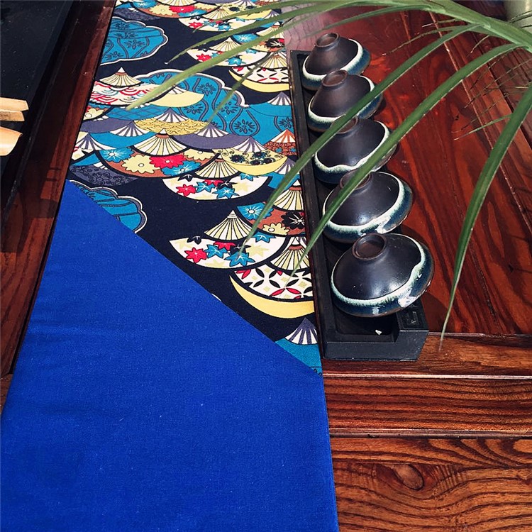 200 x 20cm Joint Japanese Art Style Cotton Linen Table Runner Cover Decoration Tablecloth-1