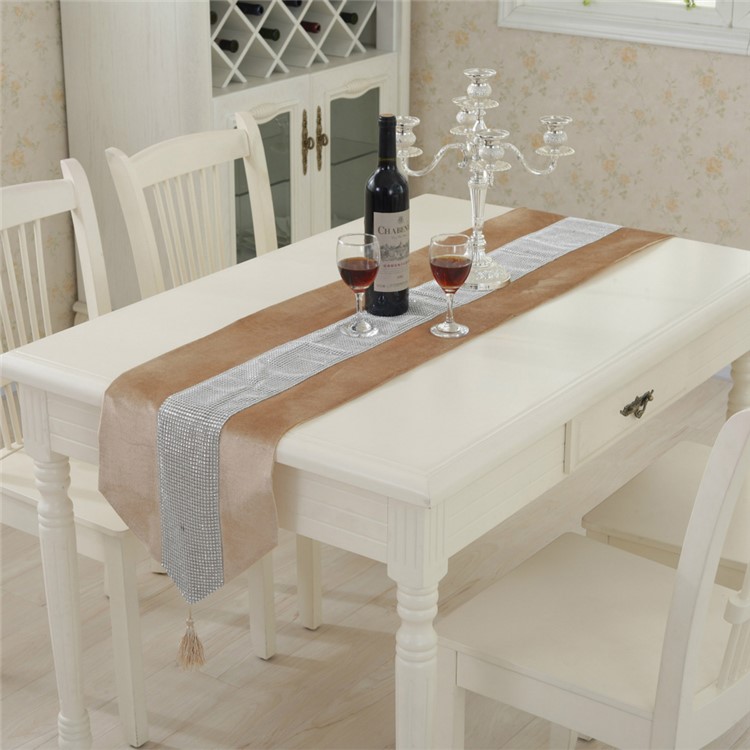 Western Classic Table Runner Tapestry With Diamante Strip And Western Classic Table Runner Tapestry With Diamante Strip And Tassels Size 32 X 250