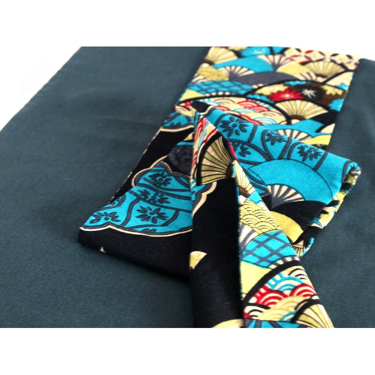 155 x 38cm Japanese Pattern Navy Blue Cotton Linen Table Runner Tablecloth Top Deco-1