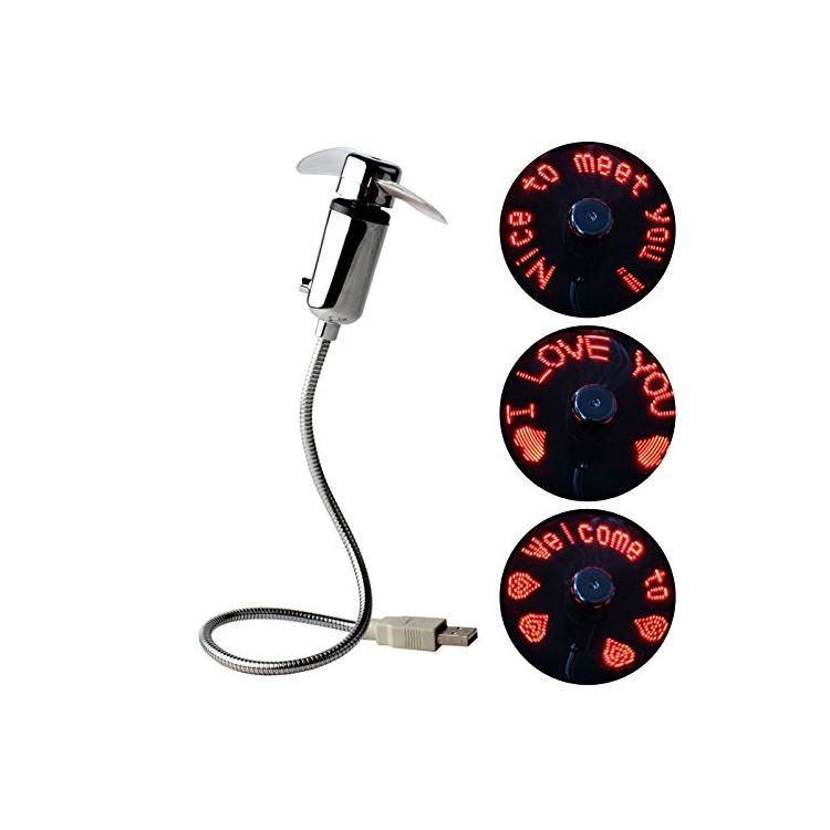 Electroplating Mini USB programable LED DIY Mensajes ventilador de refrigeración-1