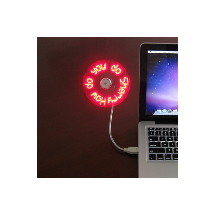 Electroplating Mini USB programable LED DIY Mensajes ventilador de refrigeración-10