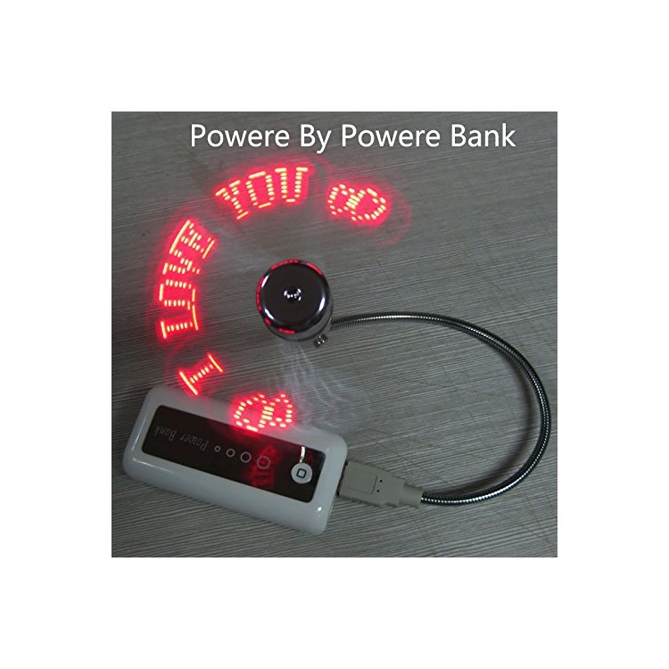 Electroplating Mini USB programable LED DIY Mensajes ventilador de refrigeración-11