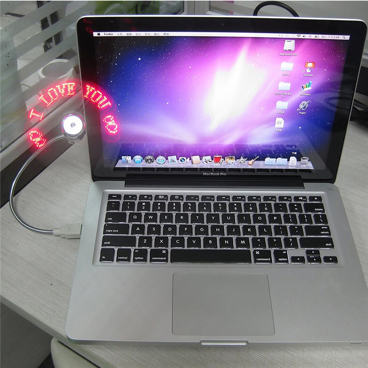 Electroplating Mini USB programable LED DIY Mensajes ventilador de refrigeración-13