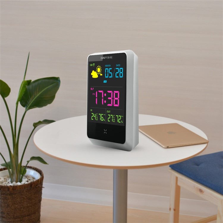 YGH-391 Wireless Digital Weather Forecast Clock Alarm, Indoor & Outdoor Temperature Humidity Display - US Plug-10