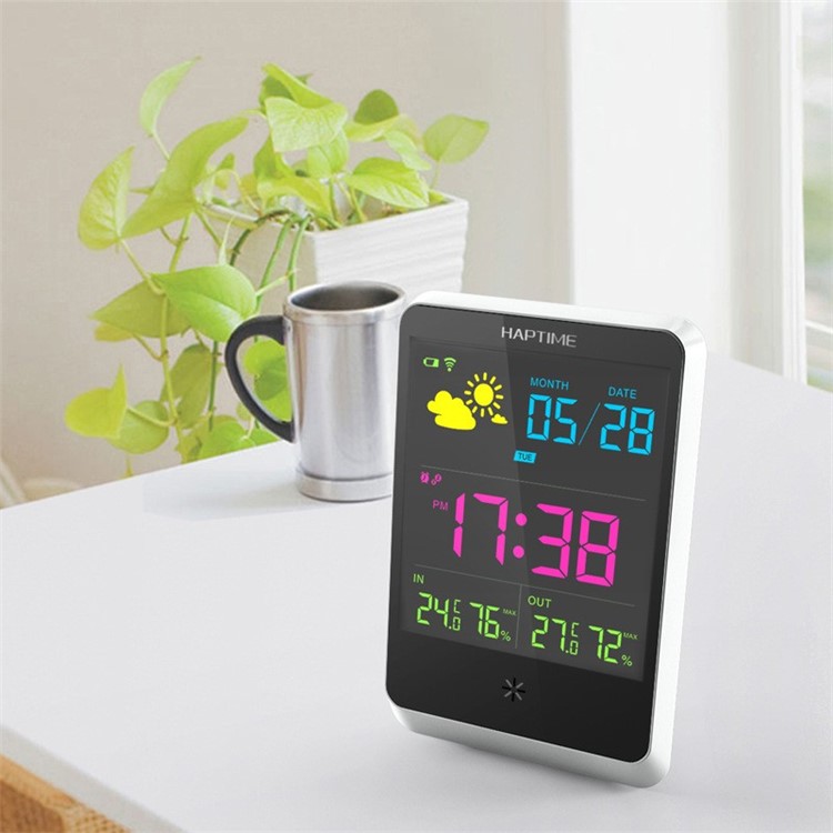 YGH-391 Wireless Digital Weather Forecast Clock Alarm, Indoor & Outdoor Temperature Humidity Display - US Plug-11