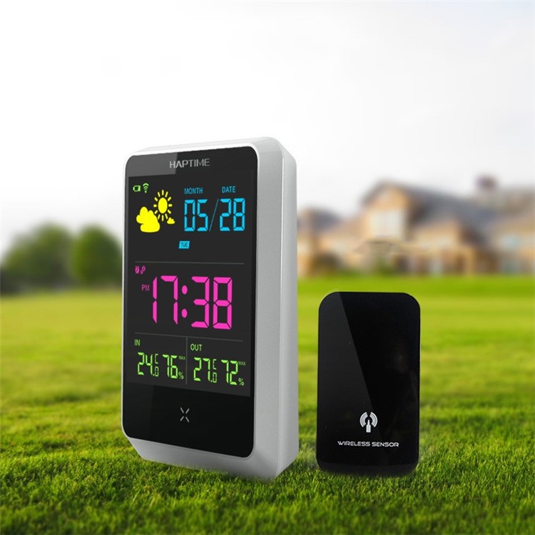 YGH-391 Wireless Digital Weather Forecast Clock Alarm, Indoor & Outdoor Temperature Humidity Display - US Plug-6