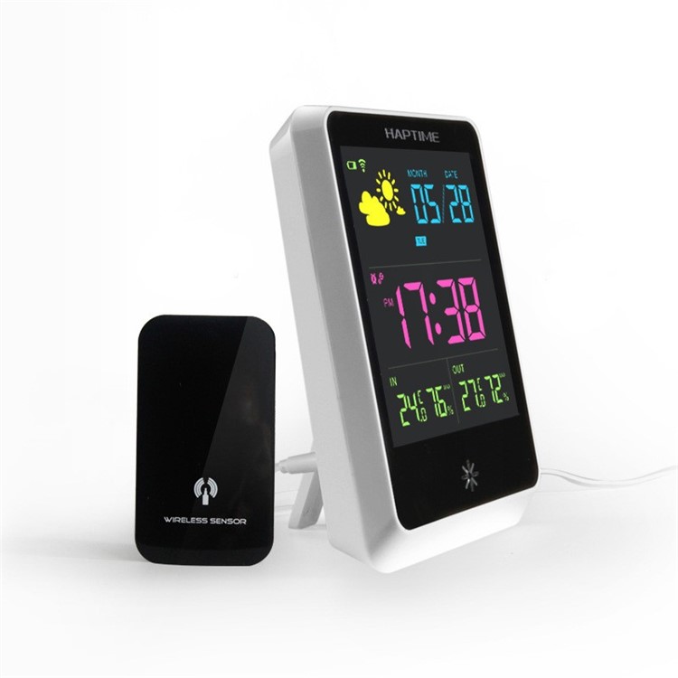 YGH-391 Wireless Digital Weather Forecast Clock Alarm, Indoor & Outdoor Temperature Humidity Display - US Plug-8