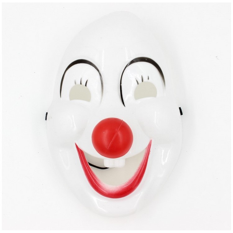 Plastic Women Clown Mask Prop for Halloween Costume Party-3