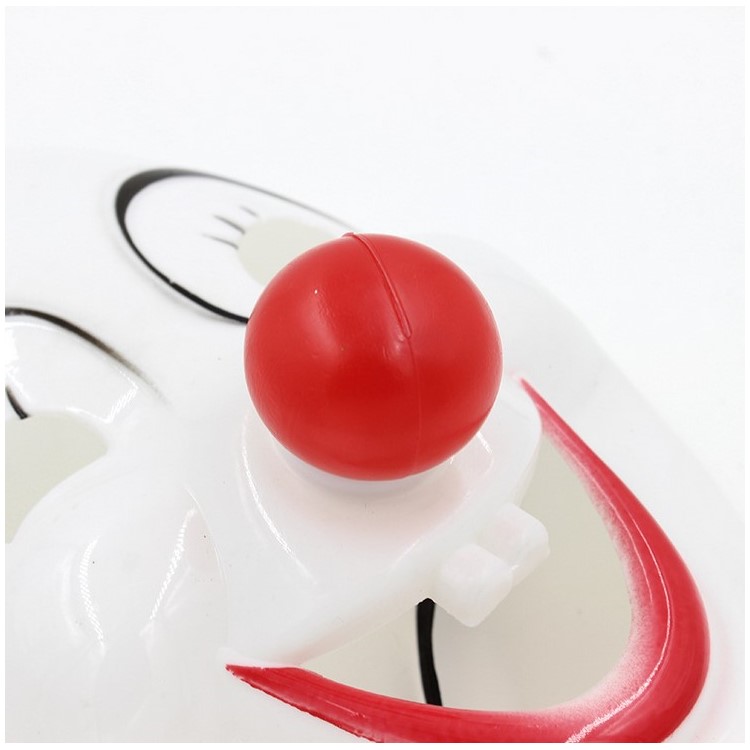 Plastic Women Clown Mask Prop for Halloween Costume Party-5
