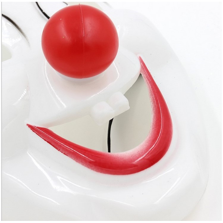 Plastic Women Clown Mask Prop for Halloween Costume Party-7