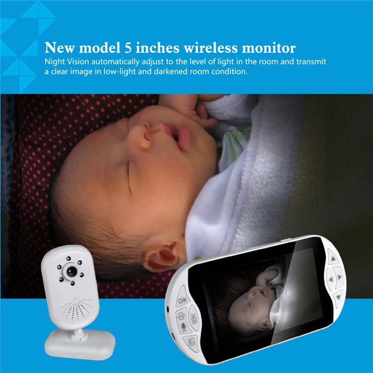 LEEHUR 2.4GHz Wireless Digital Video Baby Monitor with IR Night Vision - EU Plug-1