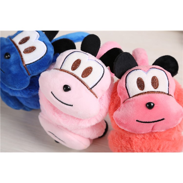 Winter Warm Bobdog Style Plush Unisex Earmuffs - Black-3