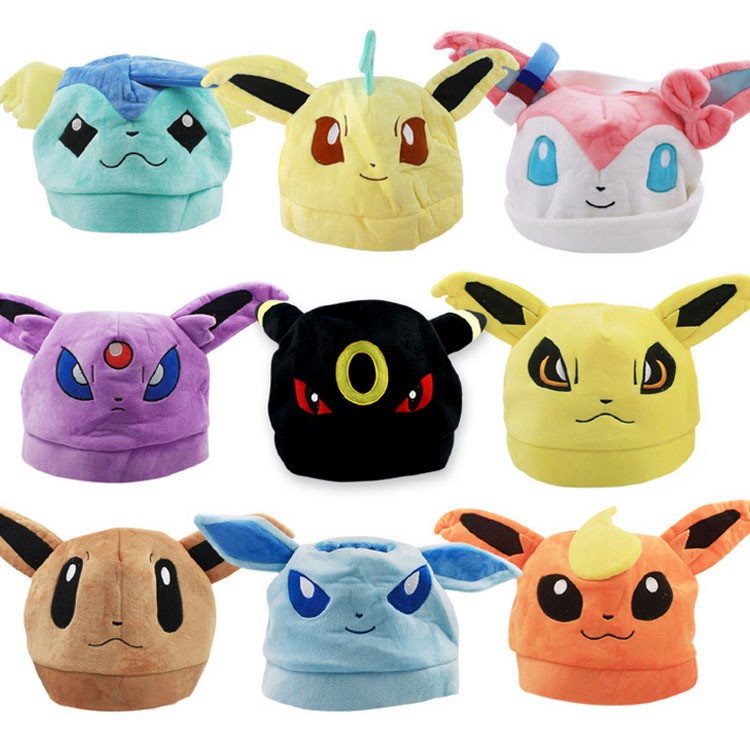 Cute Pokemon Go Soft Plush Warm Headwear Hat - Vaporeon-2
