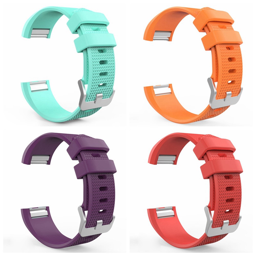 Weiches Silikon Armband Ersatz Für Fitbit Ladung 2 - Schwarz-4
