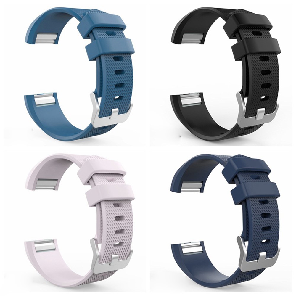Weiches Silikon Armband Ersatz Für Fitbit Ladung 2 - Schwarz-5