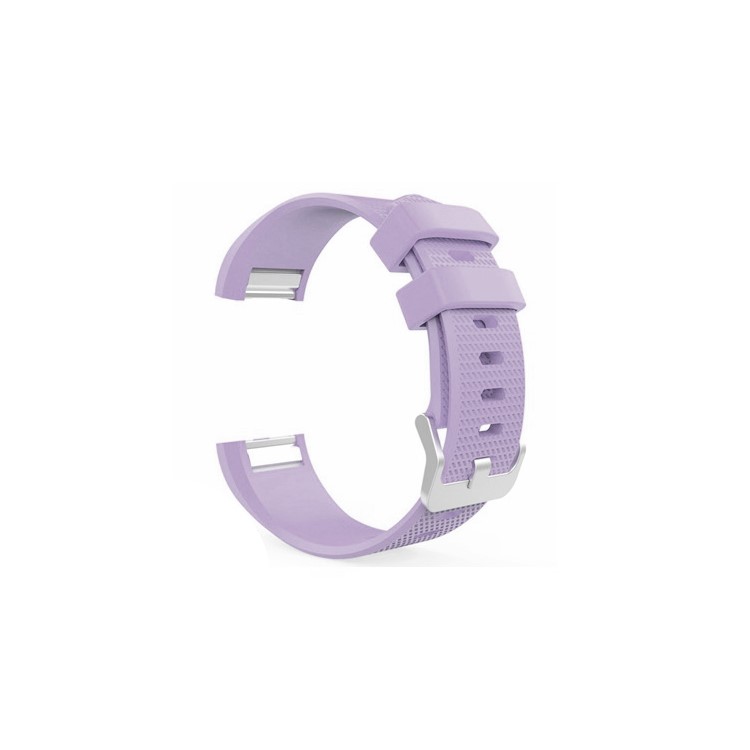 Soft Silicone Replacement Sport Band for Fitbit Charge 2 - Light Purple-1