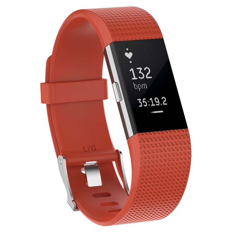 For Fitbit Charge 2 Soft Silicone Replacement Strap - Orange-3