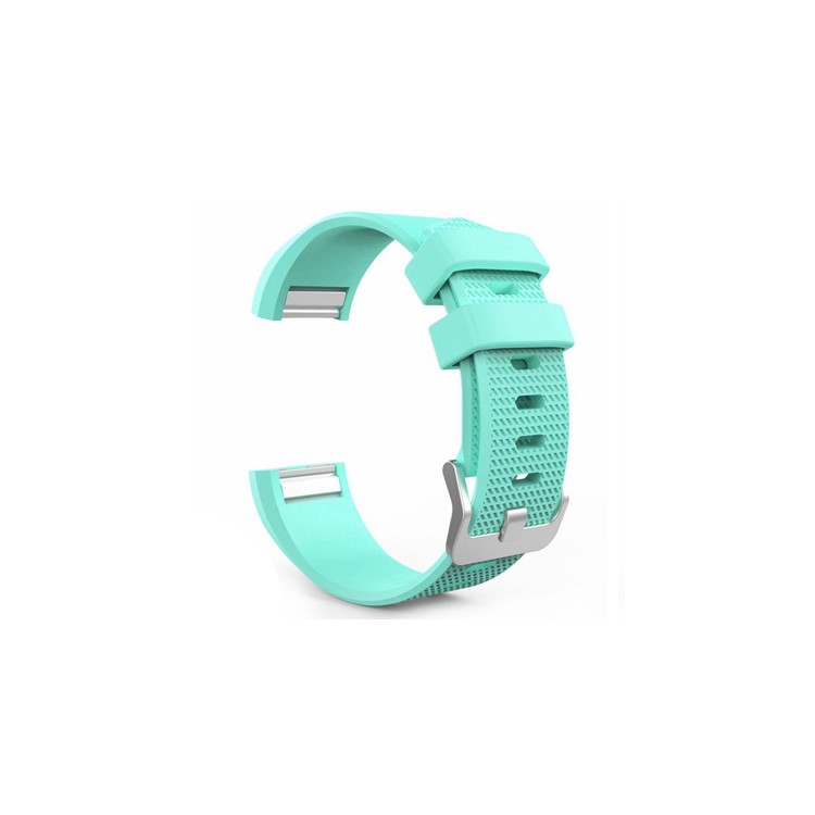 Adjustable Soft Silicone Replacement Sport Strap Band for Fitbit Charge 2 - Cyan-1