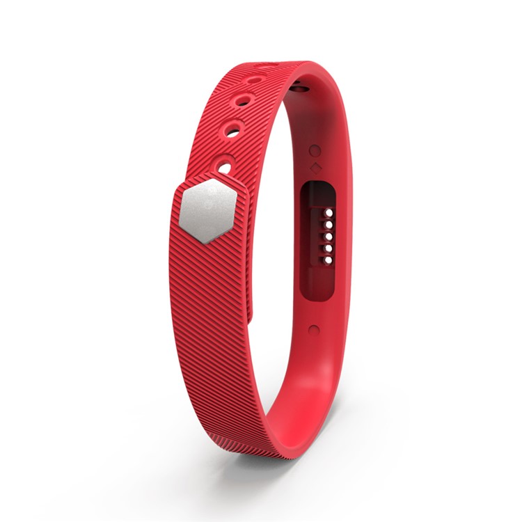 Soft Silicone Wristband Accessory Replacement Band for Fitbit Flex 2 - Red-2