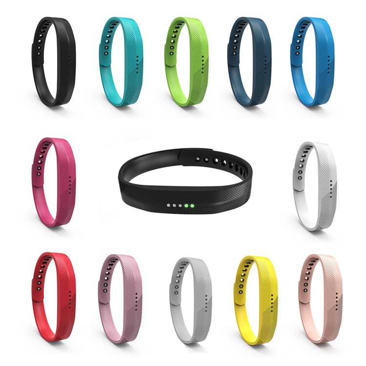 Soft Silicone Wristband Accessory Replacement Band for Fitbit Flex 2 - Red-4