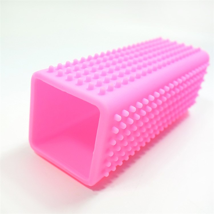 Silicone Pets Shedding Hair Remover Brush Grooming Tool for Puppy Dogs Cats - Pink-1