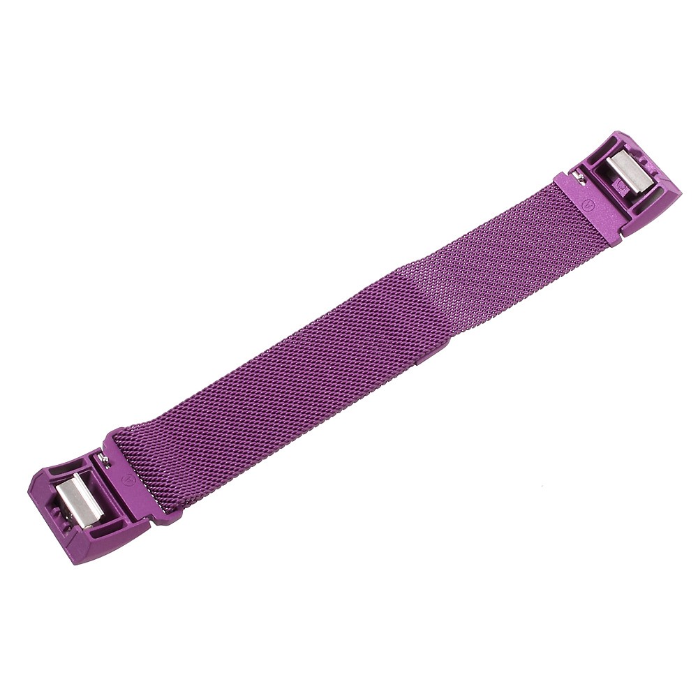 Stainless Steel Milanese Magnetic Watch Band Strap Replacement for Fitbit Charge 2 - Purple-3