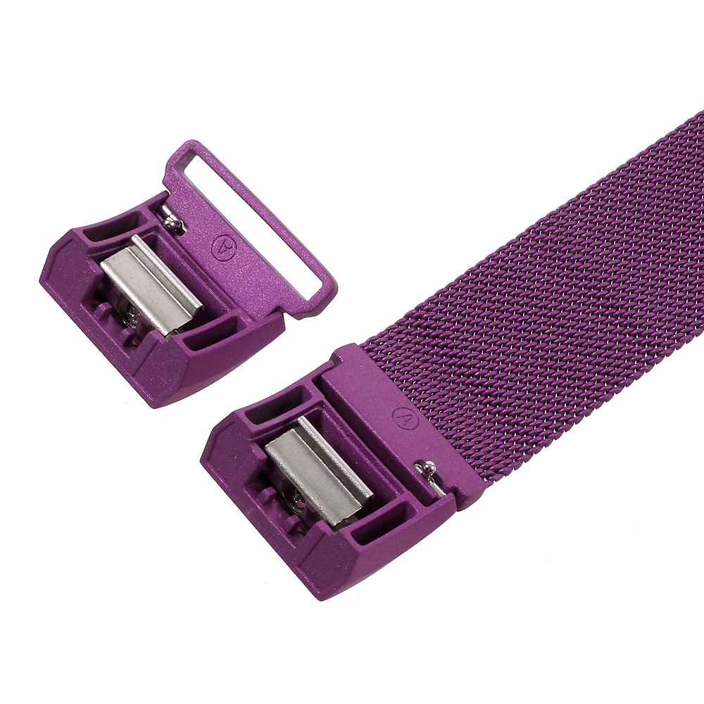 Stainless Steel Milanese Magnetic Watch Band Strap Replacement for Fitbit Charge 2 - Purple-4