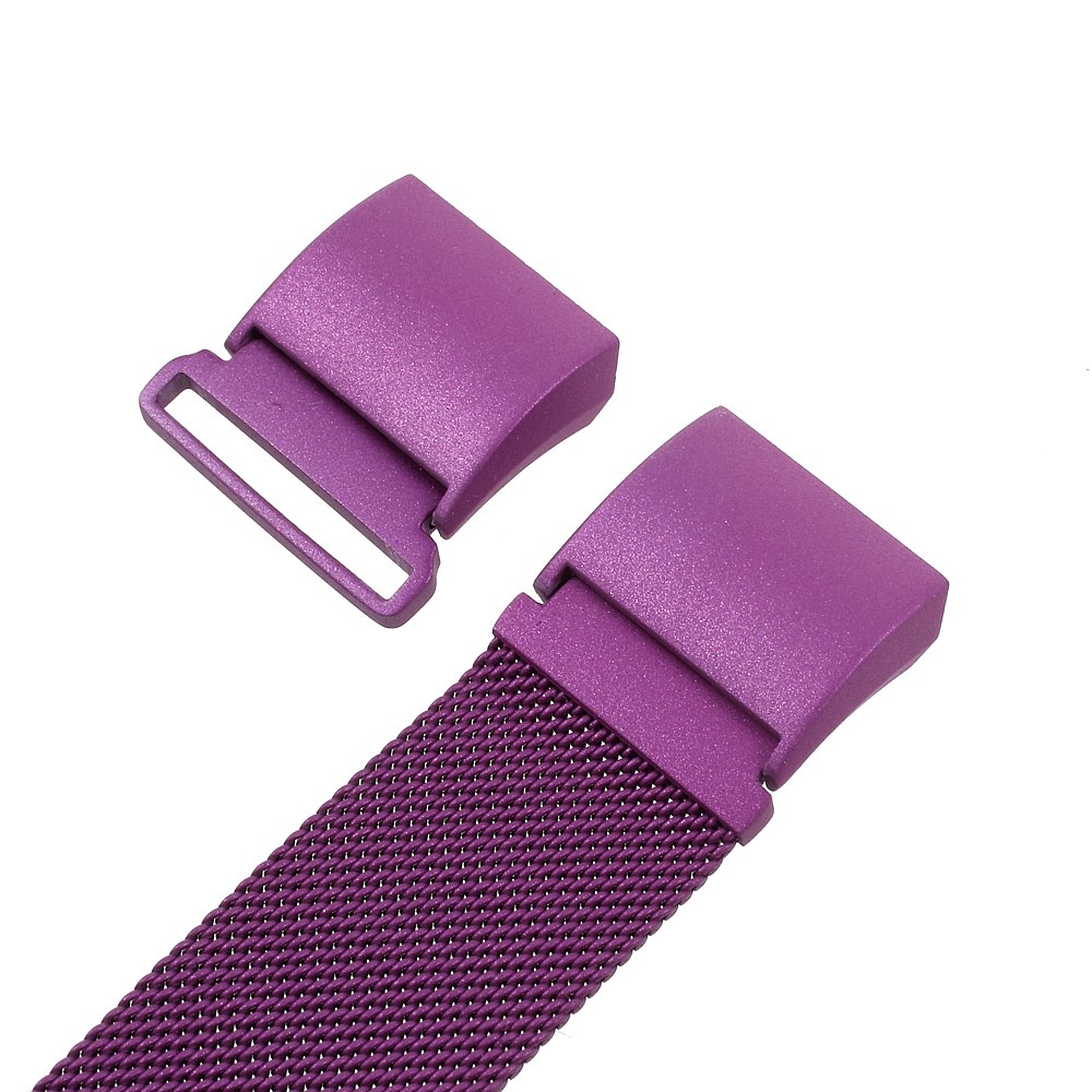 Stainless Steel Milanese Magnetic Watch Band Strap Replacement for Fitbit Charge 2 - Purple-5