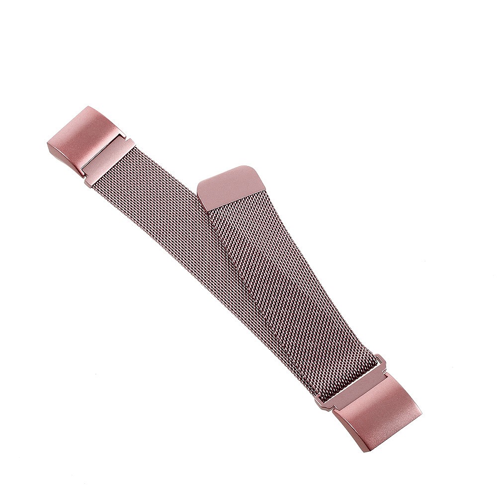 Stainless Steel Magnetic Milanese Watch Wrist Band for Fitbit Charge 2 - Pink-7