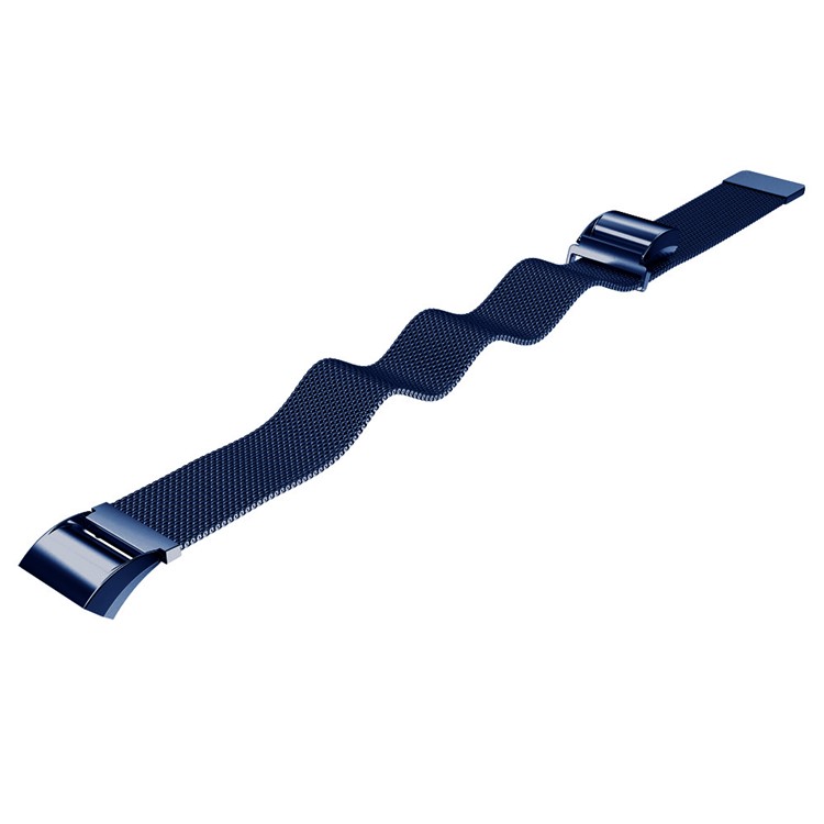 Milanese Stainless Steel Watch Strap with Magnetic Buckle for Fitbit Charge 2 - Blue-2